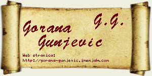 Gorana Gunjević vizit kartica